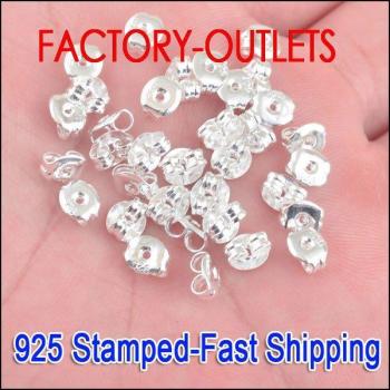 Big Fast 3X5MM 200PCS 925 Sterling Silver Earring Stud Settings