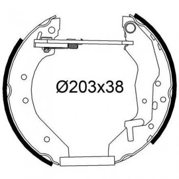 Maxilas de Travão Valeo 554972 Kit