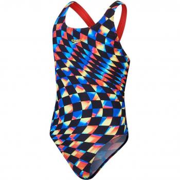 Speedo Girls' Digital Print Leaderback Swimwear