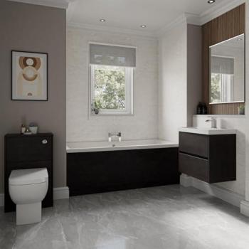 Kendel Double Ended Bathroom Suite with Slim Edge Basin and Furniture Set