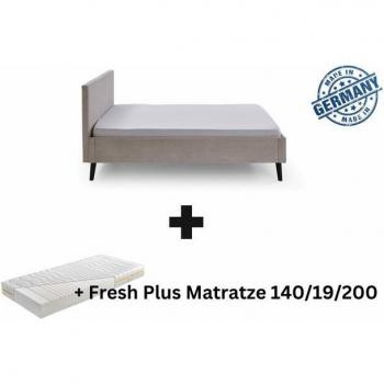 Polsterbett Viola 140 x 200 cm, Cordstoff in Poppy Beige
