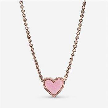 Collar Pandora Corazón Rosa