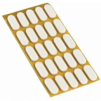 Ideare Paracolpi Antiscivolo 9x20 mm 25 Pz Bianco Spessore 2,5 mm