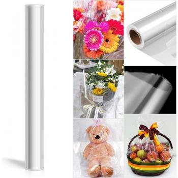 Transparent Floral Wrap 250x44 cm