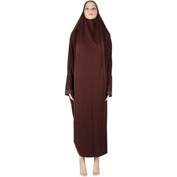 Moslim Kaftan met Mouwen en Stenen Versiering