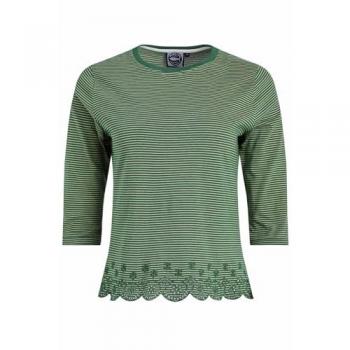 Olive Raven‑Patterned Embroidered Top for Women