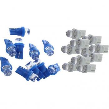 20 Ampoules W5W LED Xénon Bleu/Blanc 158 168 194 T10