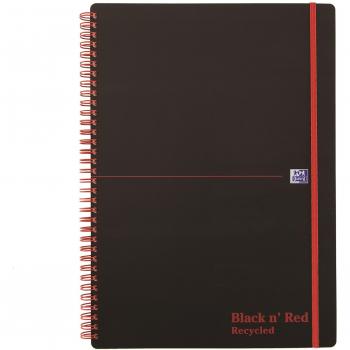 Oxford Black n' Red A4 Recycled Wirebound Notebook