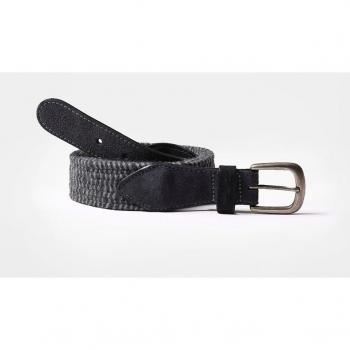 Elvis Black Leather‑Elastic Belt by Toni Pons