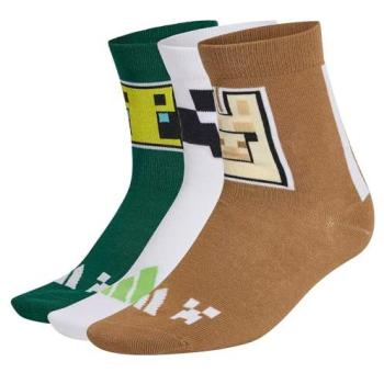 Baby Minecraft World Socks – adidas Grey/ Brown Combo