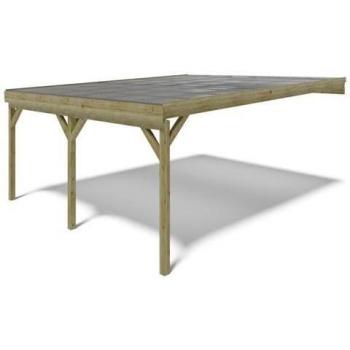 Tettoia Posto Auto Coperto In Legno 5.80 x 5.06 m