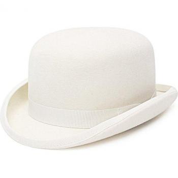 GEMVIE Wool Felt White Party Hat