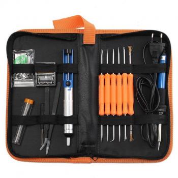 Portable 60W Soldering Iron Kit with Adjustable Temperature and Accessories