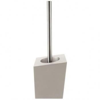 Support et Brosse WC Yoshi Taupe Mat en Polyresine
