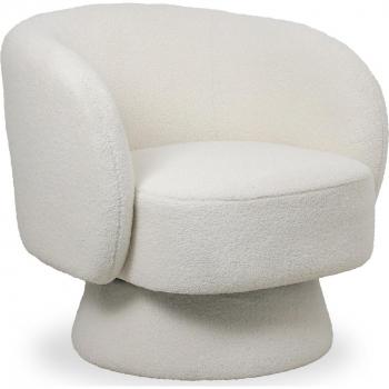 Privatefloor Poltrona Imbottita Bouclé Dresa Bianco