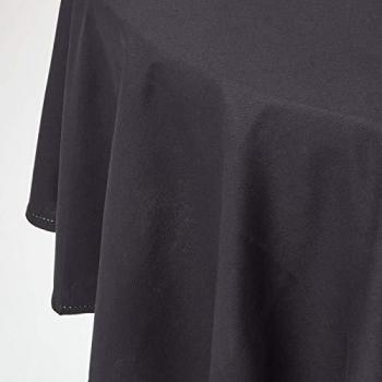 Cotton Round Tablecloth in Black