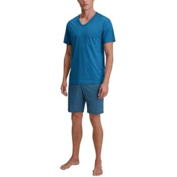 CALIDA Relax Imprint 2 Damen‑Kurze Pyjama S Blau – Maskulin‑Sportkomfort