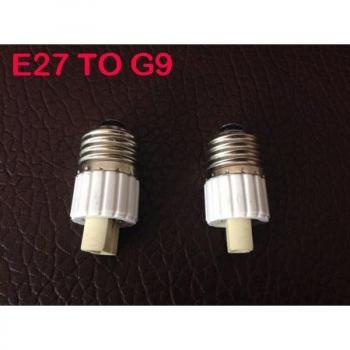 Hochwertiger E27 auf G9 Lichtsockel Adapter aus hitzebeständigem Material, 10 Stück