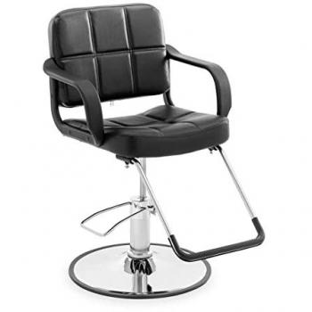 Adjustable Black Barber Chair with Footrest