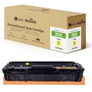 Reborn Toner HP 203X Giallo Compatibile G&G 2500 Pagine