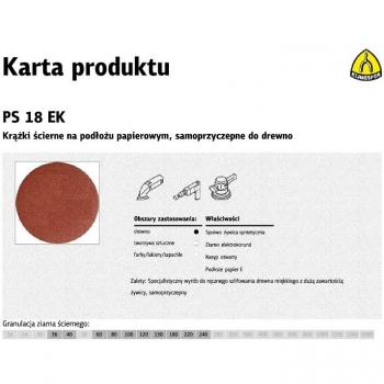 Krążek ścierny autoadesivo 150mm PS18EK gr. 36