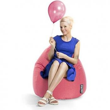 Pouf Poire Easy XL Rose – 1 personne – Intérieur – 110x70 cm (édition limitée)