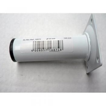 Pied de meuble cylindrique fixe acier époxy blanc 50 kg