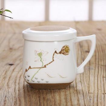 Taza de Té con Filtro de Cerámica Gruesa