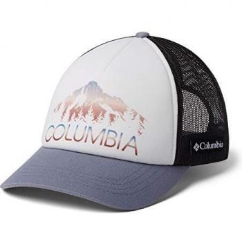 White Columbia W Mesh II Cap – New Moon & Grey Ash with MTN Logo, Small