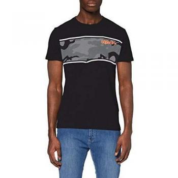 Tee-shirt Superdry Core Logo Camo Stripe, Noir (Black 02A), L Homme