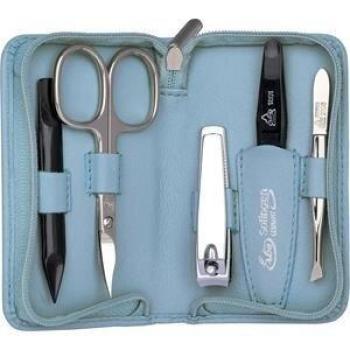 Estuche de manicura ERBE, 5 piezas, color azul mar