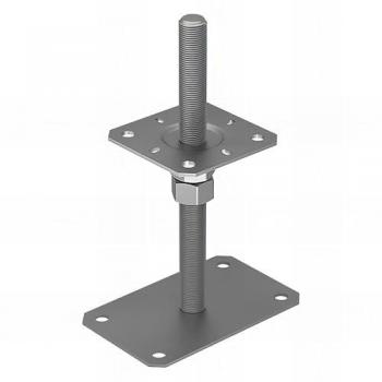Fixation de poteau carrée réglable par vis