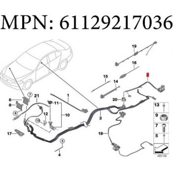 JEAZEA Positive Terminal Battery Cable for BMW 3 Series E90 E91 E92 E82 E88 X1 X3 X5