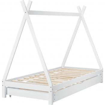 Cama Tipo Nido Dual para Niños con Somier Lámina 90x200 en Madera Pino