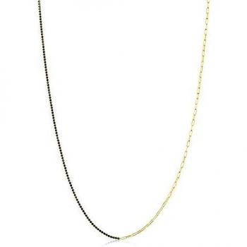 Sif Jakobs Damen‑Kette 32014541 – 925 Silber, Gold‑Schwarz