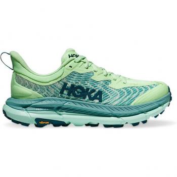 Hoka Women's Mafate Speed 4 Trail Shoes in Lime Glow/Ocean Mist, Size 8.5