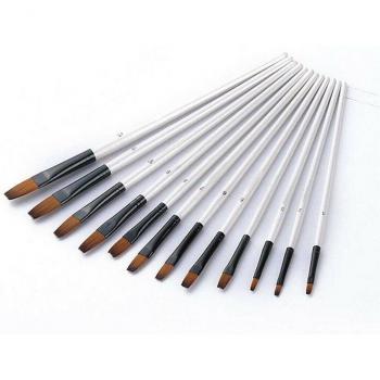 Pinceaux Créatifs Pro – Pack 12 pièces (Huile, Acrylique, Aquarelle)