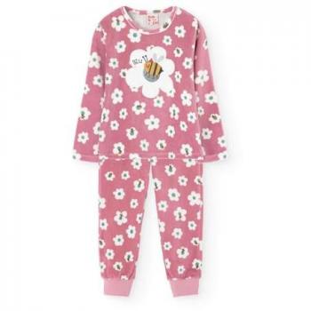Pyjama Velours Fille avec Motif Floral
