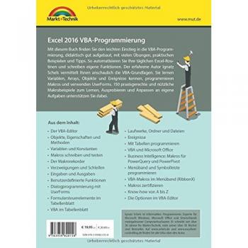 Ignatz Schels Excel 2016 Vba-Programmierung