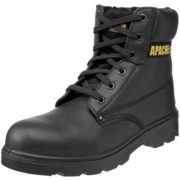 Apache AP300 6 Eye Safety Boots Black Size 12
