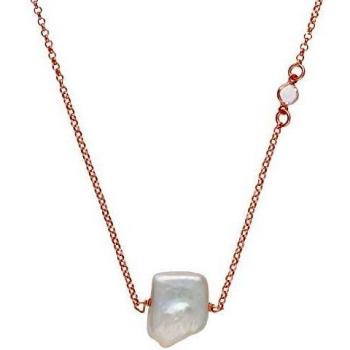 Córdoba Joyas | Gargantilla Perla Zirconium Oro Rosa