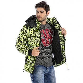 CIPO & BAXX Winter-Jacke mit Schriftzug – 100 % Polyester, XL
