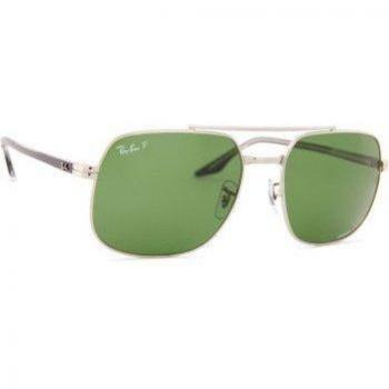 Ray-Ban RB3699 003/P1 Unisex Rechteckige Sonnenbrille in Silber