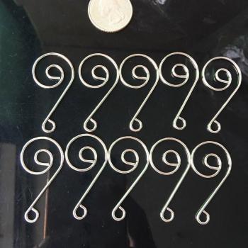 20 pièces de crochets en métal pour lustre avec perles de cristal prisme
