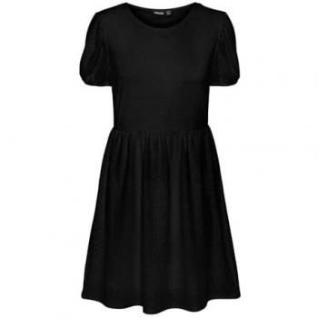 Robe courte brodée Femme PIECES XL noir