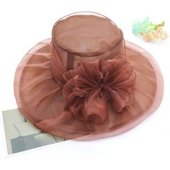 Chapeau de Mariage en Organza avec Visibilité Maille