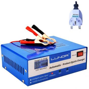 Chargeur automobile 200 Ah 12/24 V avec correction d’impulsions