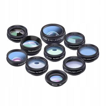 Apexel Apl-dg10 Kit de Lentilles Mobiles 10 en 1 (noir)