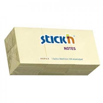 Chirpy Cheerful Yellow Peel & Stick Notes Pack of 12