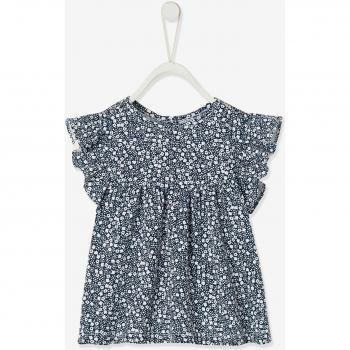 T-shirt bébé marine à fleurs VERTBAUDET